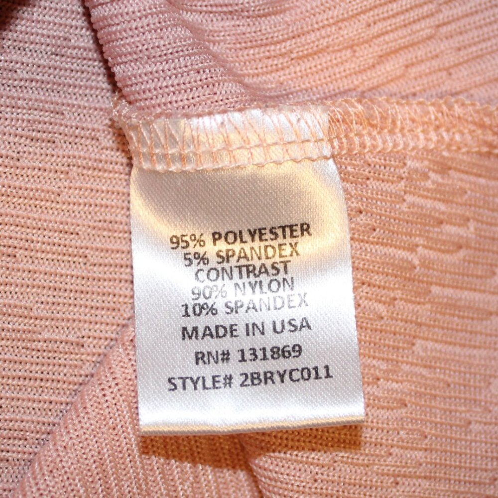 Evolutionary light pink square neck short sheer puffed sleeve cropped blouse L - Picture 6 of 7